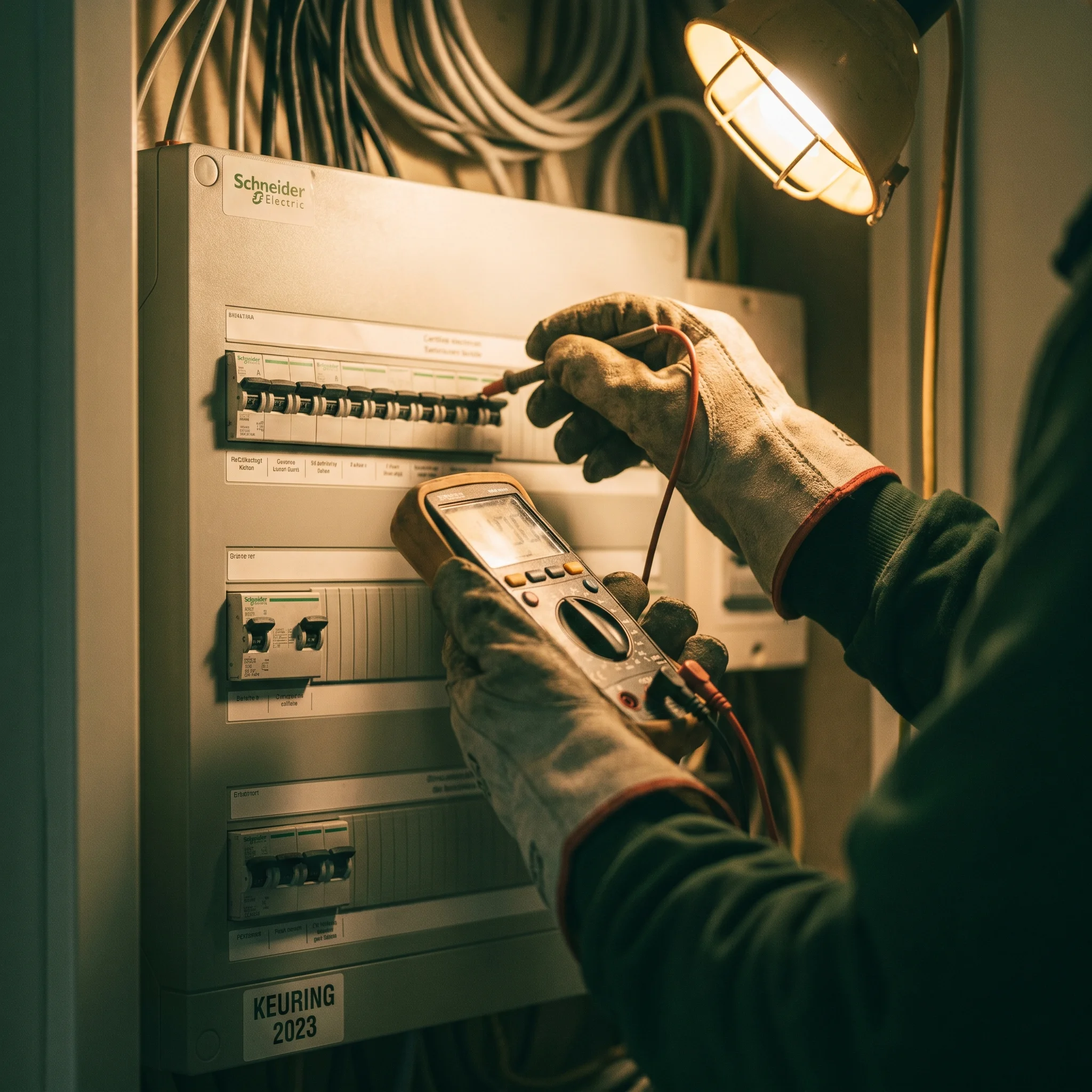 Elektrische keuring van een moderne zekeringenkast in België