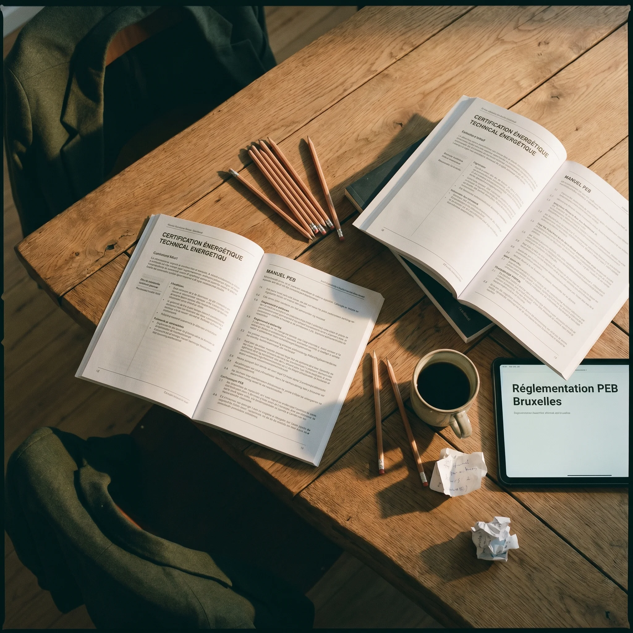 Environnement de formation certificateur PEB : livres techniques et documents